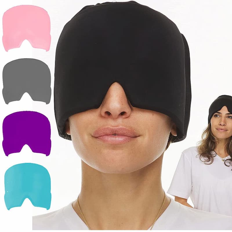 Migraine Relief Cap Hot & Cold Therapy Ice Cap for Headache Relief