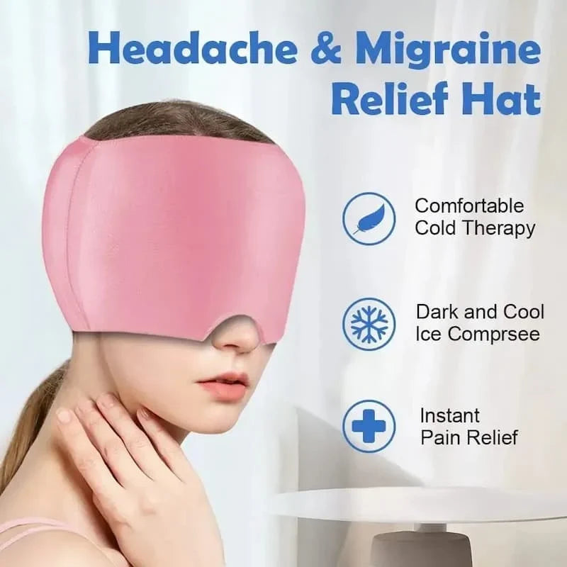 Migraine Relief Cap Hot & Cold Therapy Ice Cap for Headache Relief